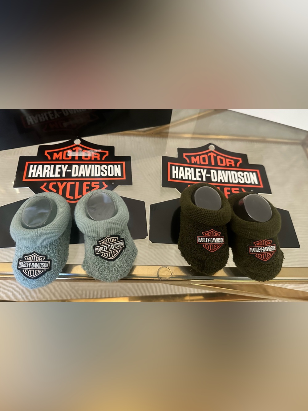 Harley-Davidson Baby Booties with Logo bundle